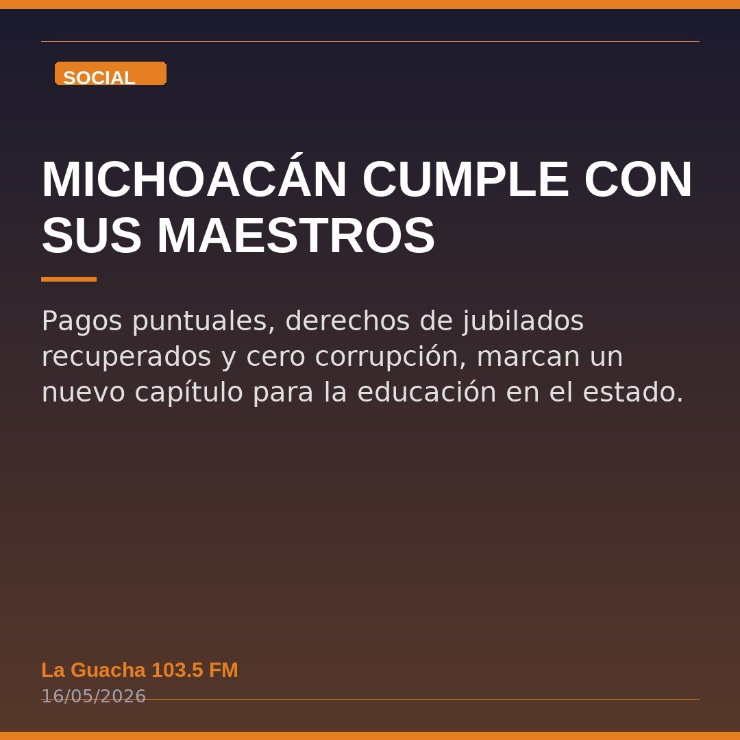 Michoacán Cumple con sus Maestros
