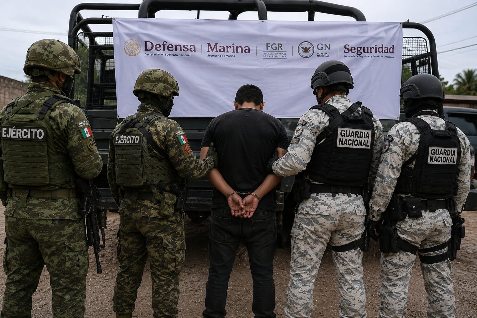 Operativo policial en Michoacán relacionado con la detención de integrantes de una célula ligada a El Tío Lako