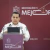 Infografía oficial del Gobierno de Michoacán mostrando cifras de armas aseguradas y reducción del homicidio doloso en 2025