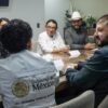 Fotografía de autoridades estatales, federales y municipales reunidos en una sala de reuniones en Peribán, Michoacán, el 18 de agosto de 2026.