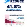 Mapa de Michoacán con iconos de seguridad y gráfica descendente que representa la reducción del 41.8% en homicidios dolosos diarios