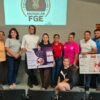 Fiscal Especializada Elisa Arizema Reyes Saavedra durante la jornada de capacitación a autoridades municipales en Tepalcatepec, Michoacán