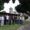 Carlos Torres Piña en reunión con representantes del PVEM en Michoacán, el 18 de agosto, dialogando con Ernesto Núñez y Arturo Escobar