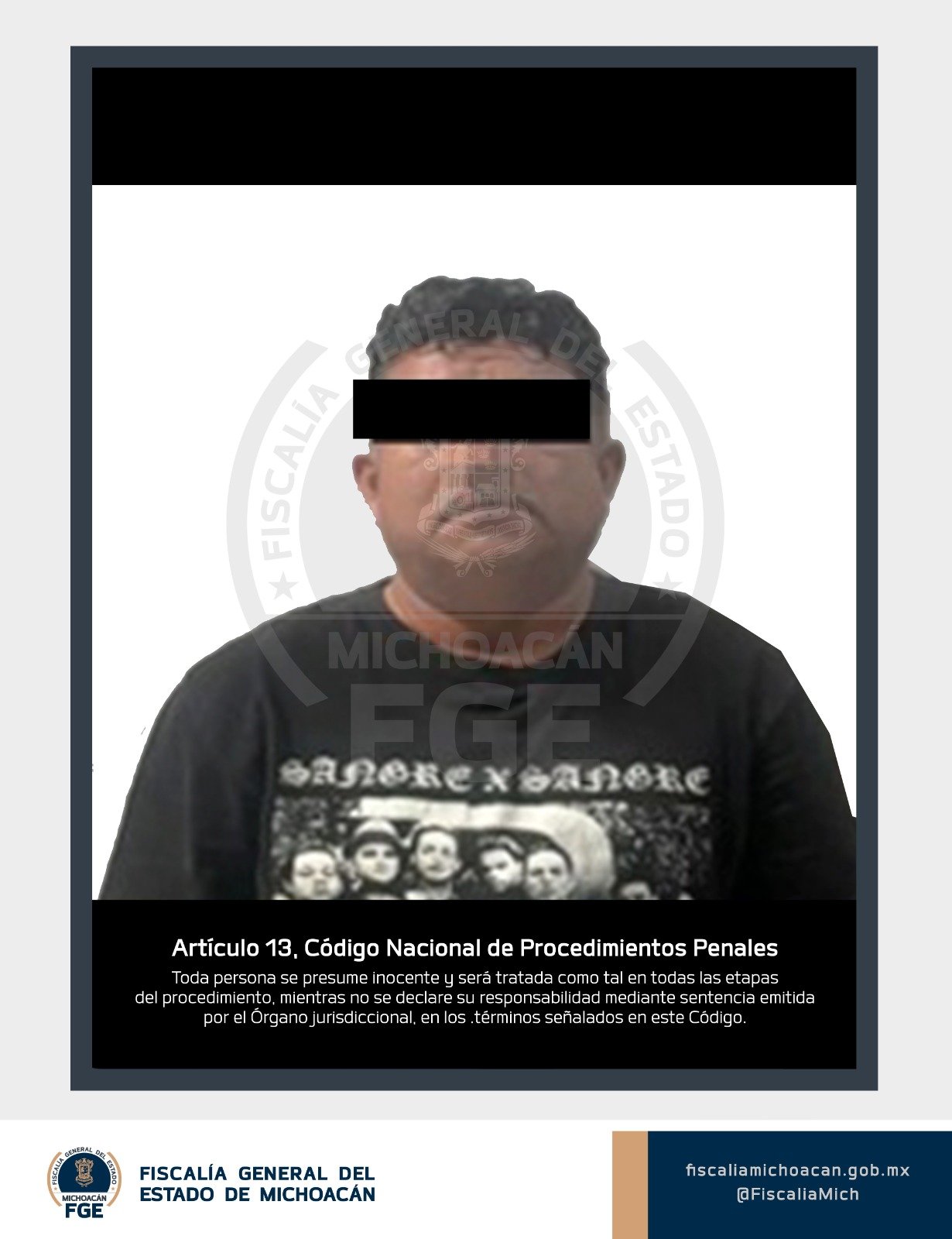 Imagen representativa de detención policial en Uruapan, Michoacán, con presencia de elementos de la Fiscalía y Guardia Nacional