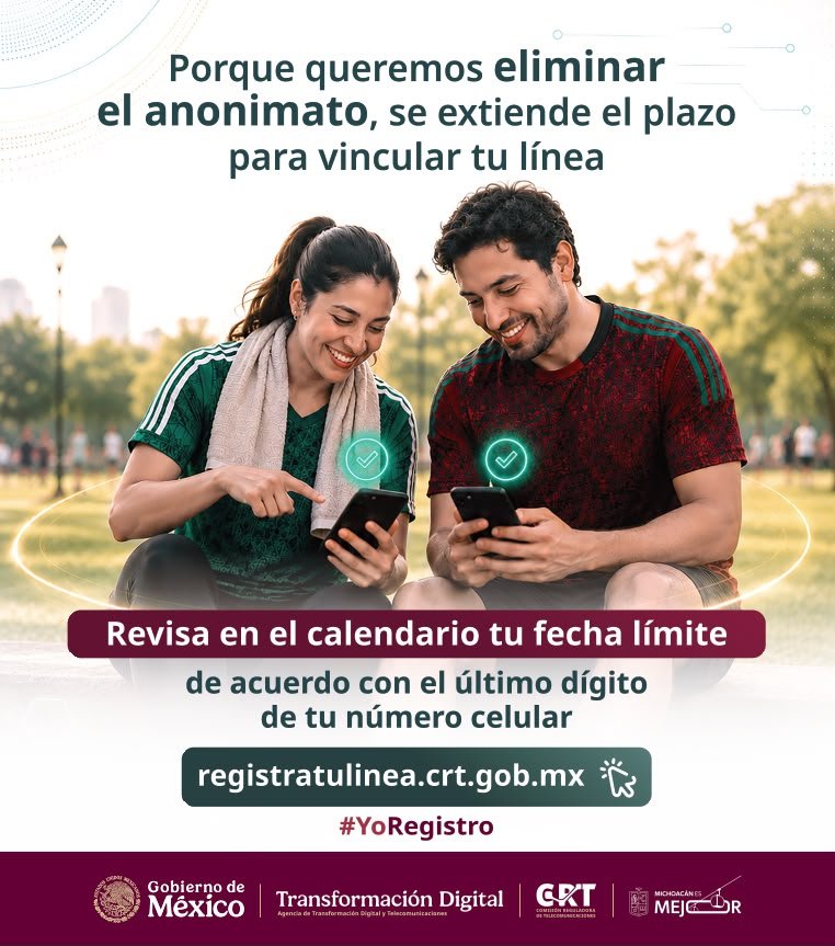 Logotipo de 'La Guacha' junto a ícono de teléfono móvil y mensaje 'Registra tu línea para mayor seguridad'