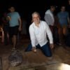 Gobernador Alfredo Ramírez Bedolla en el campamento tortuguero de Colola, Aquila, supervisando labores de protección y conservación