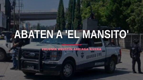 Imagen ilustrativa de un operativo policial en zona urbana de Michoacán tras el abatido el mansito