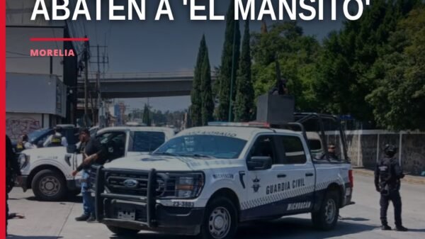 Imagen simbólica de operativo policial en Morelia donde fue abatido el mansito