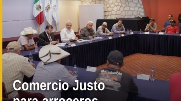 Productores michoacanos registrándose en línea al programa comercio justo arroceros en Morelia