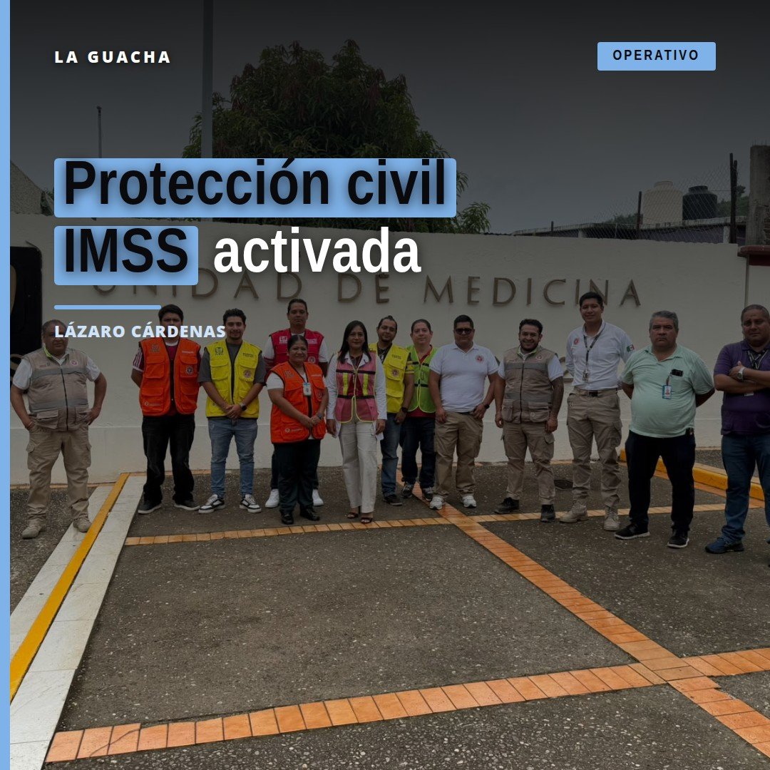 Equipo del IMSS Michoacán realizando inspección en azotea y ductos pluviales del HGZ/MF No. 12 en Lázaro Cárdenas, como