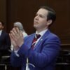Diputado Alfredo Anaya Orozco hablando ante el pleno del Congreso del Estado de Michoacán durante su Segundo Informe
