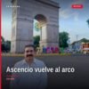 Antonio Ascencio posa orgulloso frente al arco del triunfo zacapu en Zacapu, Michoacán, el 19 de septiembre de 2026