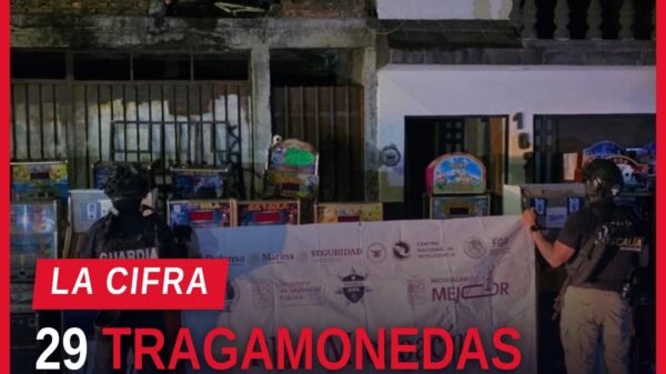 Imagen ilustrativa de 29 máquinas tragamonedas aseguradas durante cateo en Morelia, Michoacán
