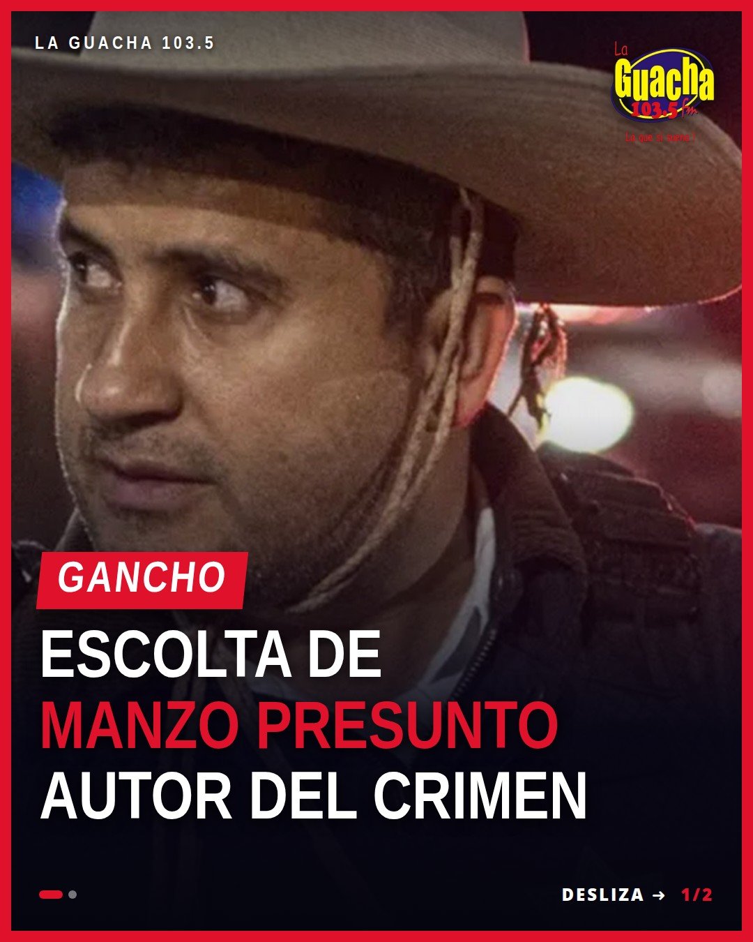 Fotografía simbólica de un uniforme policial y una placa de Uruapan, con sombra de dos siluetas, representando al escolta de