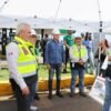 Obra en marcha del distribuidor vial de La Rinconada en Zamora: maquinaria y señalización en carretera El Sauz-La Rinconada