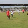 Equipos de la Fiscalía General de Michoacán compitiendo en partidos de fútbol y básquetbol durante los Juegos Interdependencias 2026 en Morelia.