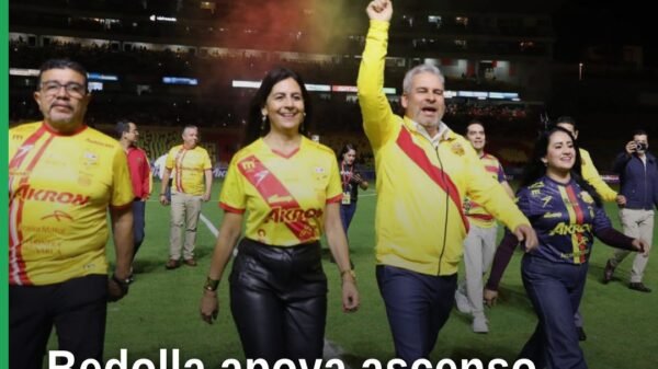 Gobernador Alfredo Ramírez Bedolla hablando en Morelia sobre el ascenso a la Liga MX