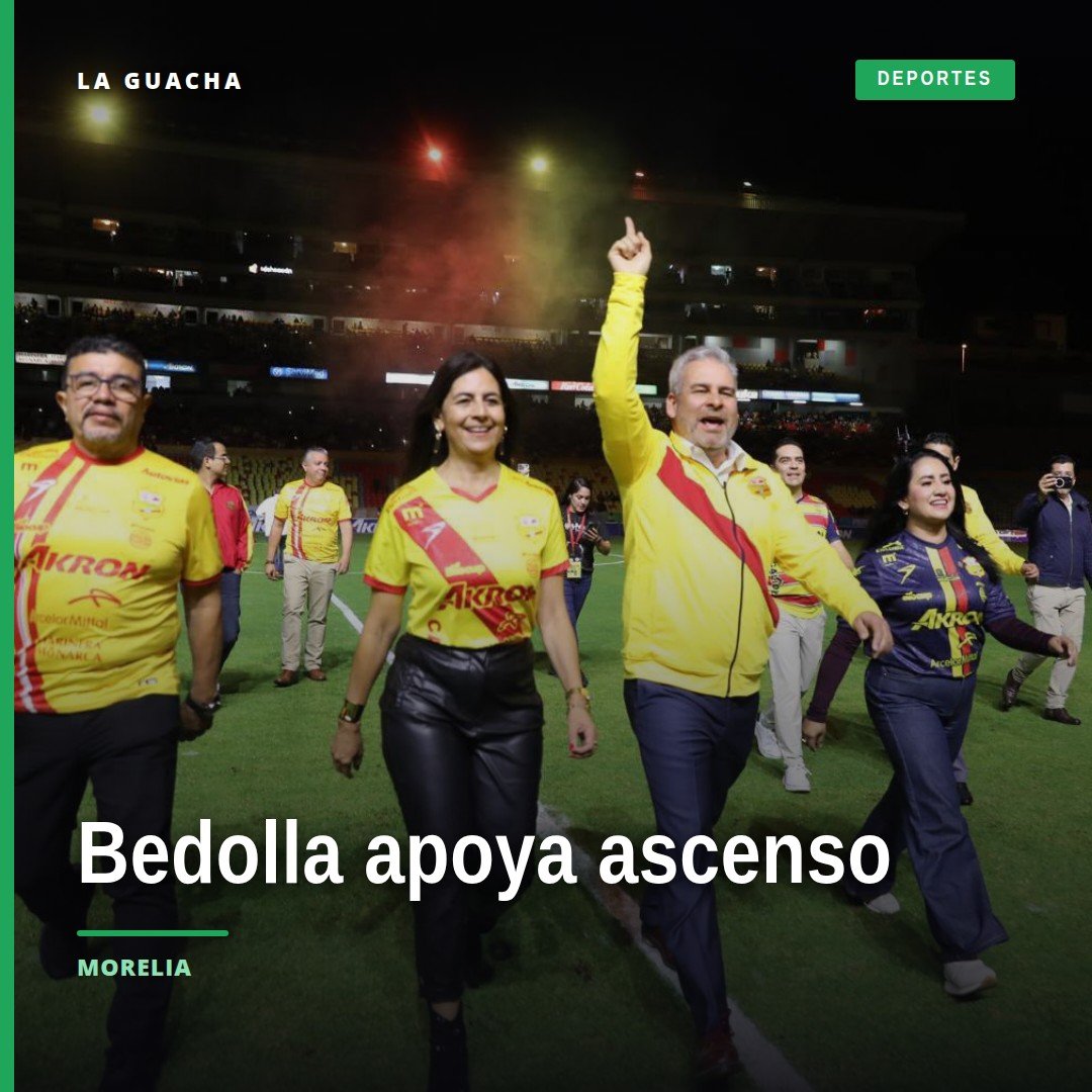 Gobernador Alfredo Ramírez Bedolla hablando en Morelia sobre el ascenso a la Liga MX