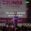 Diputada Belinda Iturbide Díaz junto a beneficiarios recibiendo apoyos de salud puruándiro: cirugías de cataratas, sillas de