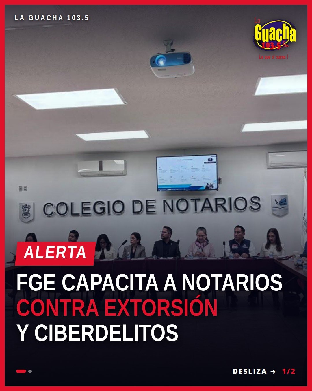 Grupo de notarios participando en taller de prevención de extorsión organizado por la FGE en Morelia