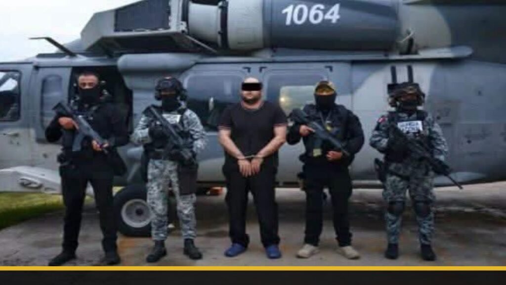 Imagen representativa de la captura de Kamoni, presunto jefe regional del Cártel de Tepalcatepec, vinculado a extorsión en
