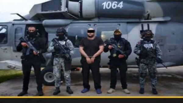 Imagen representativa de la captura de Kamoni, presunto jefe regional del Cártel de Tepalcatepec, vinculado a extorsión en