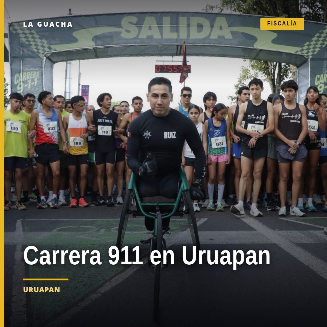 Carrera 911 uruapan con más de mil corredoras y corredores en circuito de cinco kilómetros en Uruapan, Michoacán
