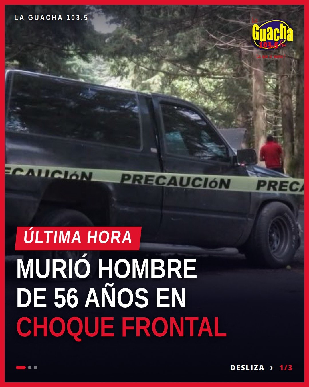 Vista parcial de dos vehículos impactados de frente en la carretera La Marquesa-Tenango, zona de Valle del Potrero, tras