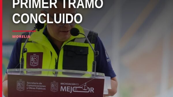 Vista aérea del primer tramo concluido del segundo anillo periférico de Morelia, obra estatal sin deuda pública