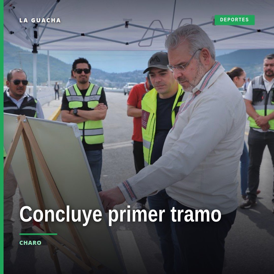 Vista aérea del primer tramo del segundo anillo periférico en construcción, con carpeta asfáltica aplicada y señalización