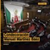 Condecoración Manuel Martínez Báez: logo o placa simbólica junto a sede del Congreso del Estado en Morelia, Michoacán