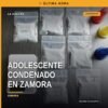 adolescente condenado zamora: ilustración simbólica de justicia juvenil en Michoacán con balanza y silueta adolescente