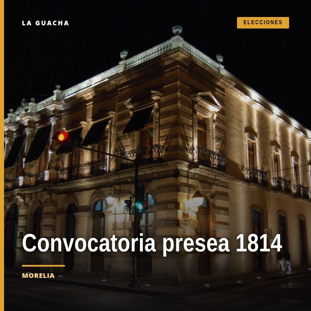 Logotipo del Congreso del Estado de Michoacán junto al nombre 'Presea Constitución de 1814' en diseño institucional formal