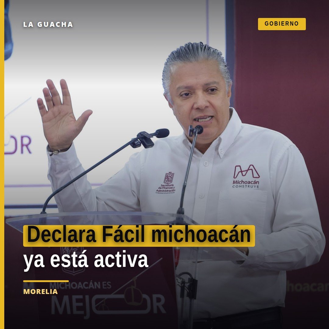 Pantalla de computadora mostrando la interfaz web de Declara fácil michoacán con logo del Gobierno de Michoacán y campos