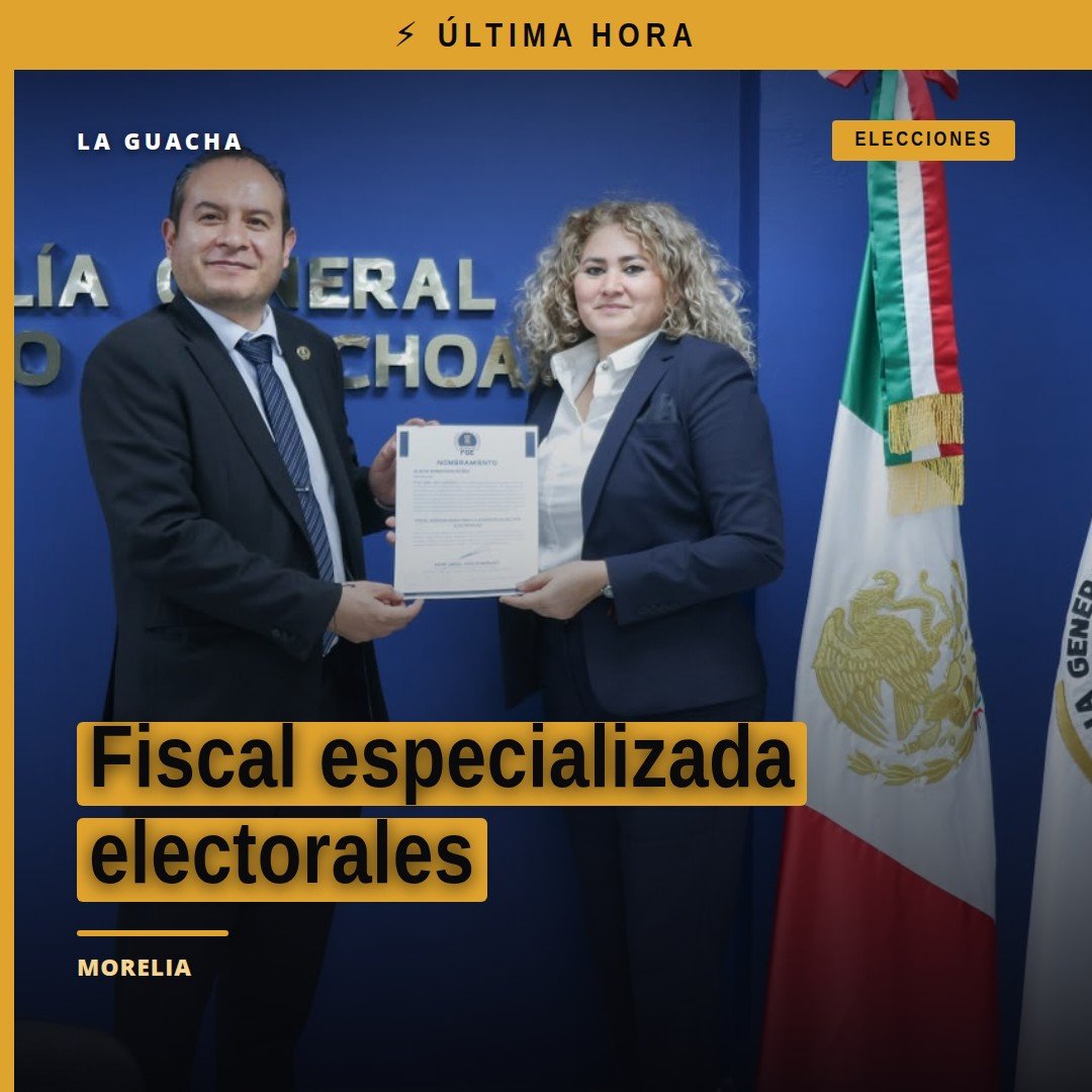 Fotografía institucional de Aleida Soberánis Núñez como nueva fiscal especializada electorales en Morelia, Michoacán