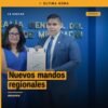 Imagen representativa de tres personas recibiendo nombramientos oficiales en un acto institucional de la Fiscalía General