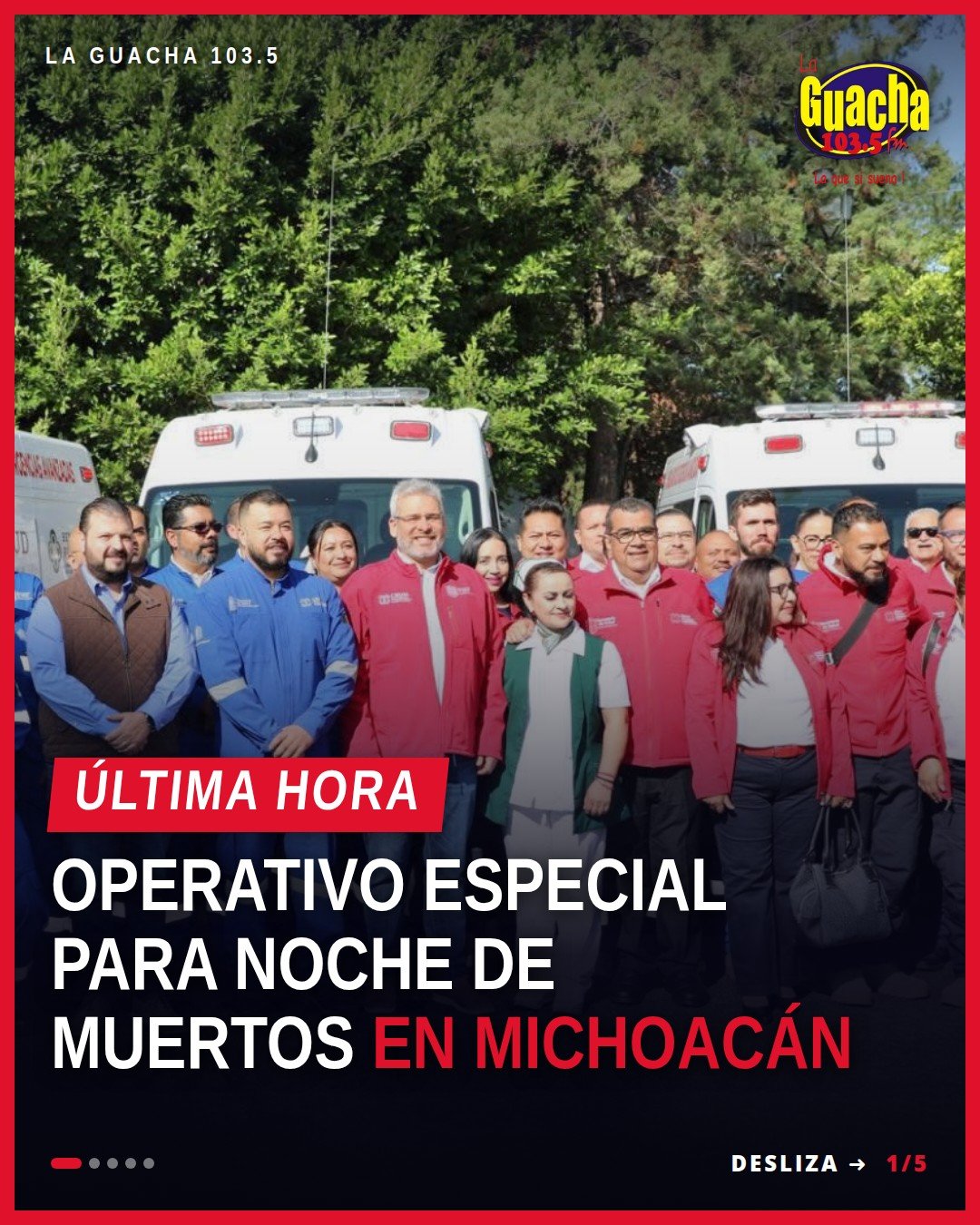Operativo especial noche de muertos en Michoacán: elementos de Protección Civil y fuerzas armadas realizan recorridos