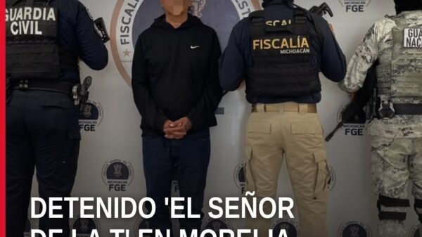 Imagen ilustrativa de un operativo policial en Morelia, Michoacán, tras la detención morelia señor de la t