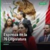 Diana Espinoza legisla en el Congreso del Estado de Michoacán durante el último año de la 76 Legislatura, en Morelia