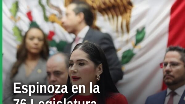 Diana Espinoza legisla en el Congreso del Estado de Michoacán durante el último año de la 76 Legislatura, en Morelia