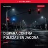 Ilustración simbólica de una escena policial en un fraccionamiento residencial, con siluetas de agentes y un inmueble