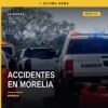 Fotografía ilustrativa de dos accidentes vehiculares en Morelia: una carambola en el Libramiento Norte y una colisión en