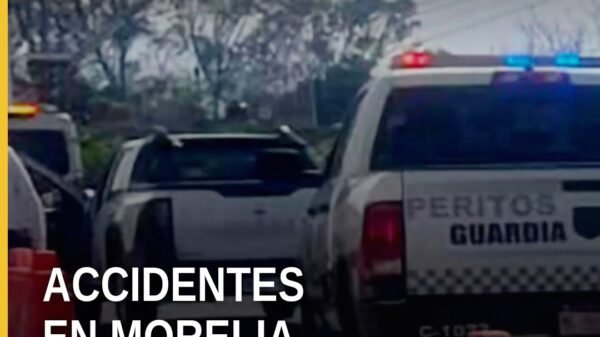 Fotografía ilustrativa de dos accidentes vehiculares en Morelia: una carambola en el Libramiento Norte y una colisión en