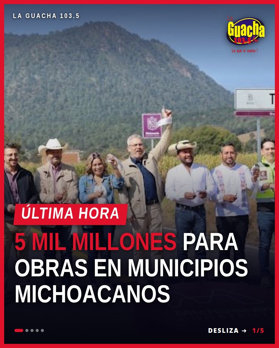 Obras públicas ejecutadas con faeispum en municipios de Michoacán, como rehabilitación de carreteras y mejora de