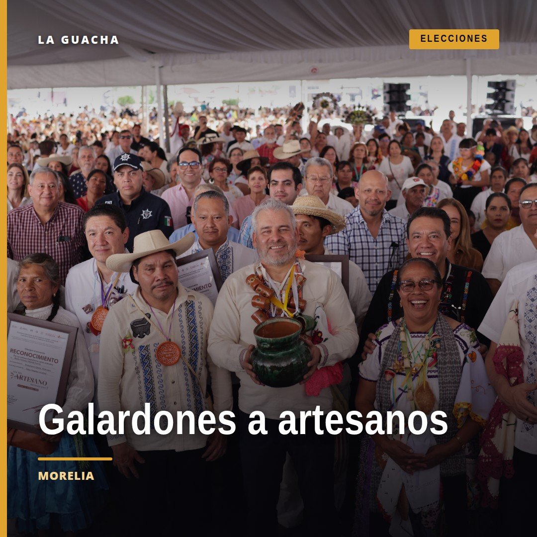 Gobernador Alfredo Ramírez Bedolla entrega galardones a artesanos michoacanos en evento oficial en Morelia