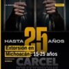 Logotipo de la Secretaría de Seguridad Pública de Michoacán junto al texto 'Extorsión en Michoacán: 15 a 25 años de prisión'