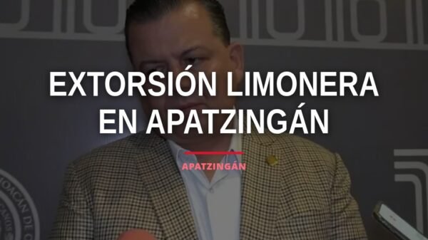 Ilustración simbólica de cajas de limones con una mano cobrando dinero: representa la extorsión al sector limonero en