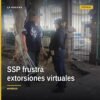 Infografía oficial de SSP Michoacán mostrando cifras de extorsiones virtuales Morelia y municipios afectados en septiembre