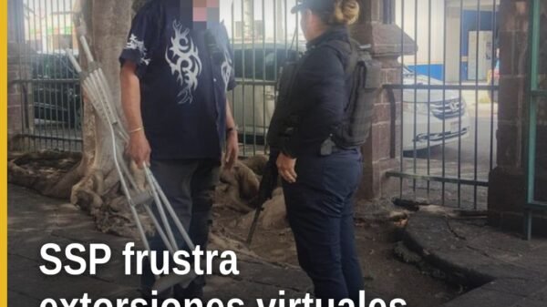Infografía oficial de SSP Michoacán mostrando cifras de extorsiones virtuales Morelia y municipios afectados en septiembre