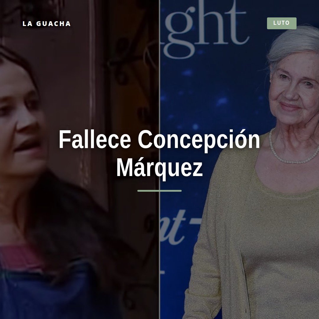 Retrato profesional de Concepción Márquez, actriz de María la del Barrio y Amanecer, fallece a los 82 años